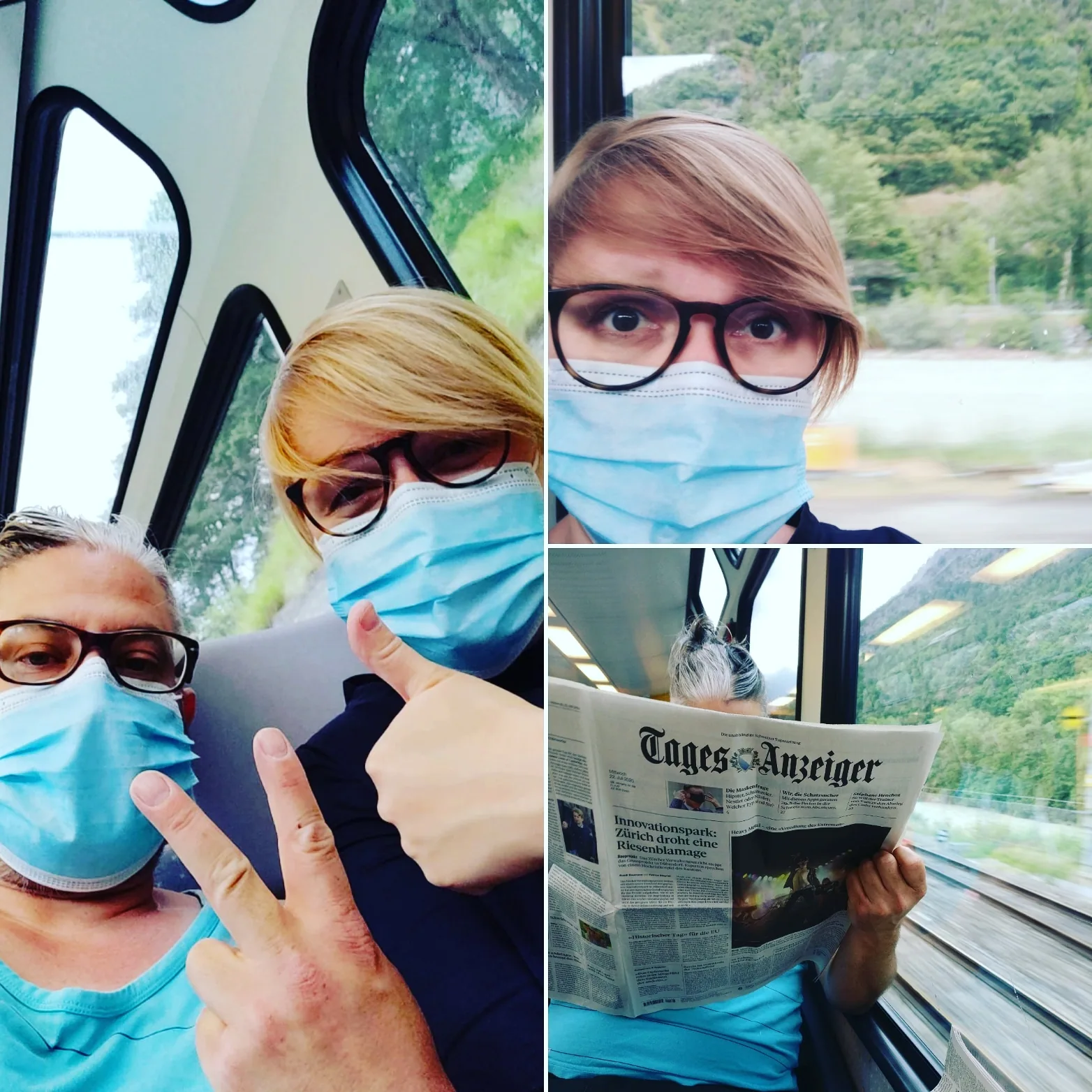 Zugfahrt durch den Kanton Wallis